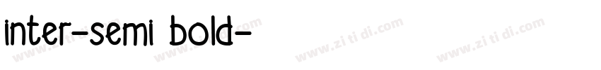 inter-semi bold字体转换